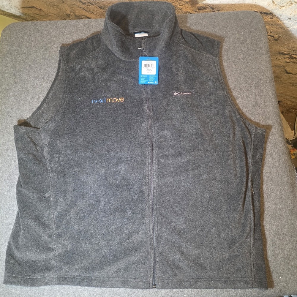 Columbia Full Zip Sleeveless Fleece Vest Zip Up Pockets New W/tag Men's 3XL A1